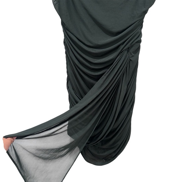 REVOLVE Amanda Uprichard Anja Mini Dress Semi/Formal Cocktail Moss Green Size XL - Picture 4 of 11